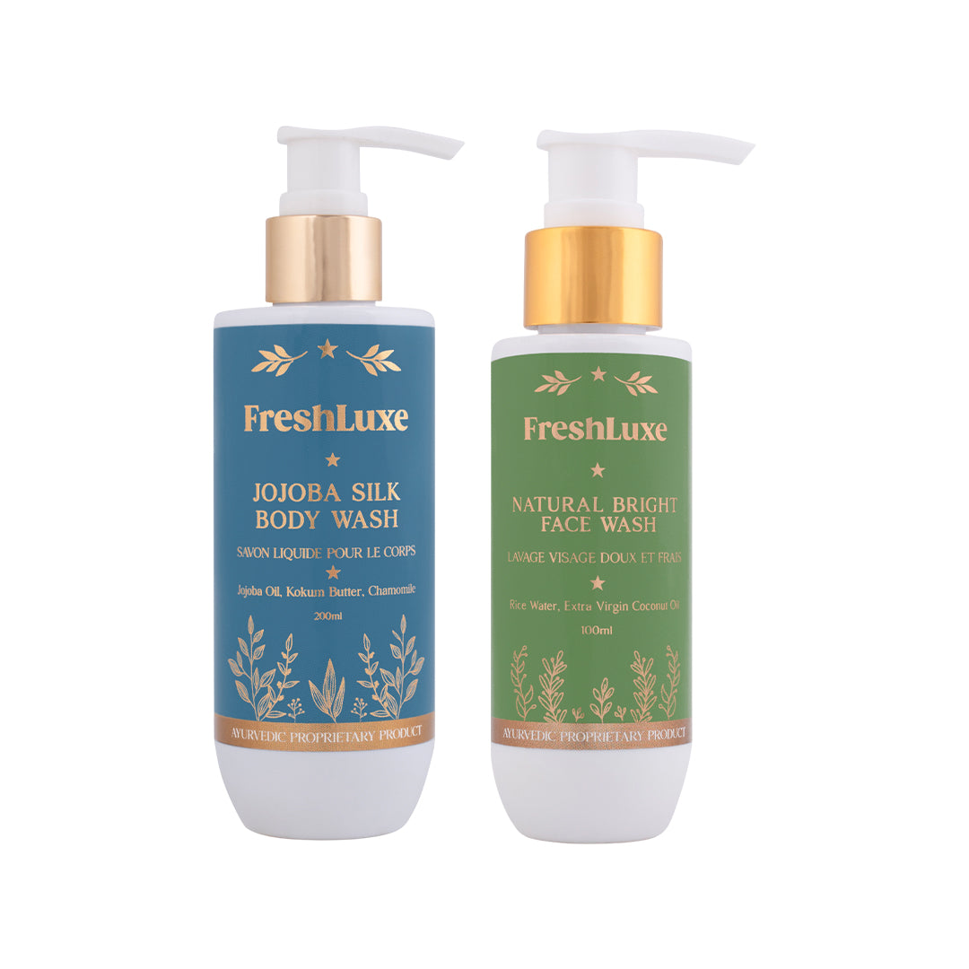 Jojoba Silk Bodywash &amp; Natural Bright Facewash