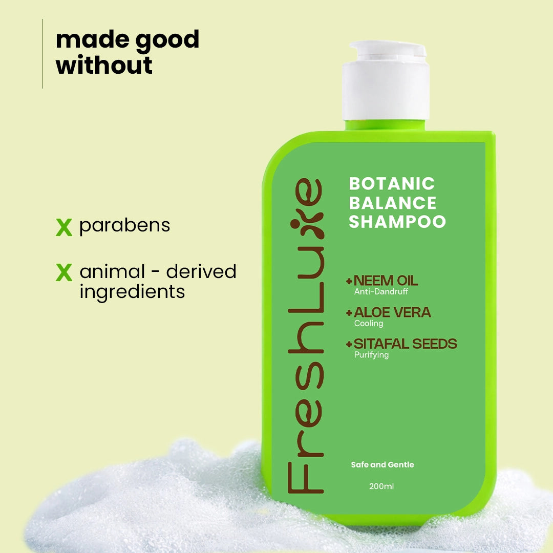 Botanic Balance Anti-Dandruff Shampoo – Natural Dandruff Fighter with Sitafal Extract | 100 ml | 200 ml