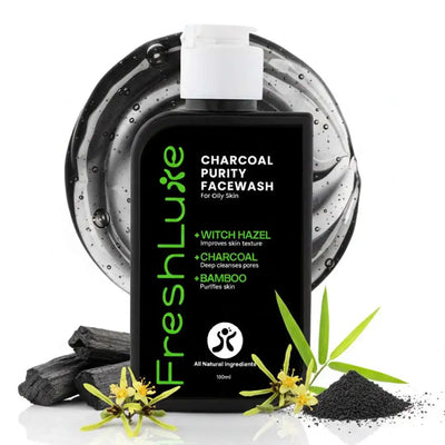 Charcoal Purity Facewash |  Deep Cleansing & Detoxifying with Bamboo Charcoal and Witch Hazel | 100 ml