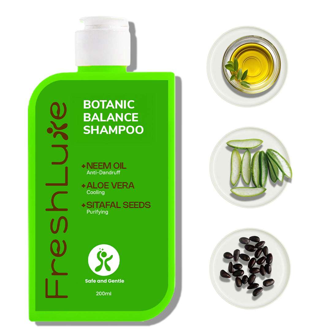 FreshLuxe Pollution Free Skin Combo | AYUSH-Approved | Charcoal, Vitamin C &amp; Neem-Aloe Shampoo for clear and pollution-free skin.