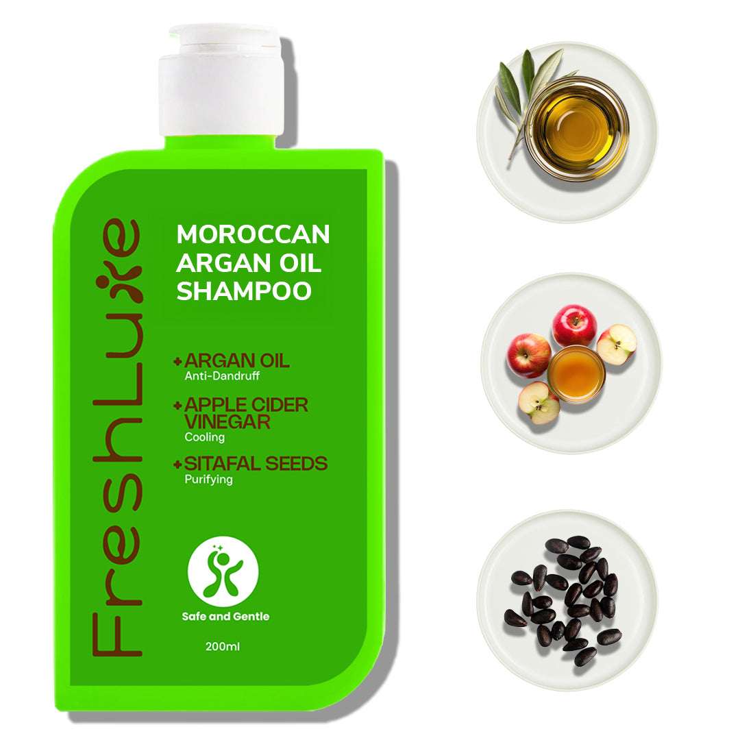 FreshLuxe Anti-Aging for Skin &amp; Hair | AYUSH-Approved | Combo with Rice Water, Lactic Acid &amp; Argan Oil 200ml