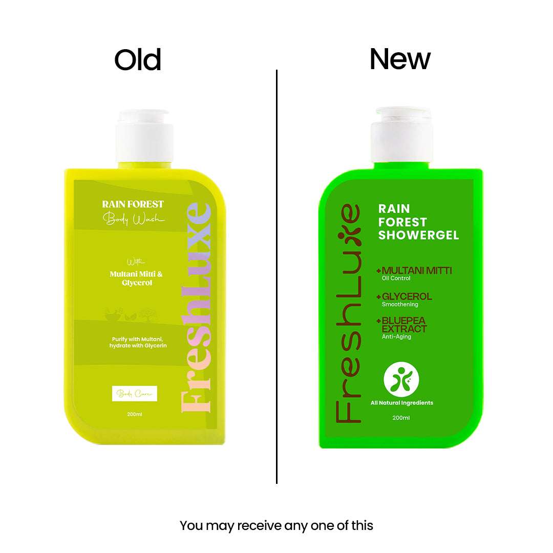 FreshLuxe Rain Forest Body Wash | Paraben &amp; SLS Free | Rain Bath Scent | 200 ml | 400 ml