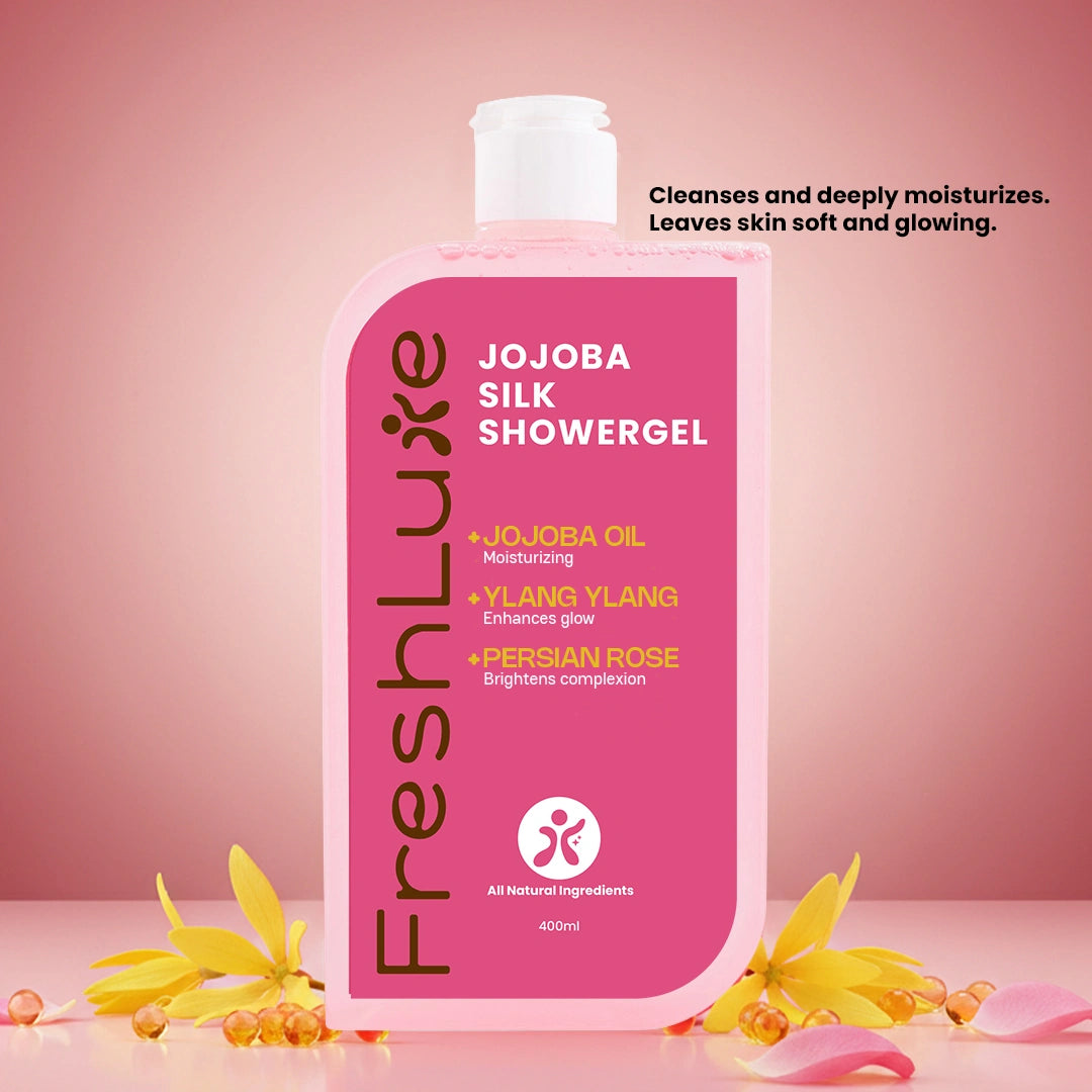 FreshLuxe Jojoba Silk Body Wash |  Nourishing Formula for Silky Smooth &amp; Radiant Skin, 200 ml | 400 ml