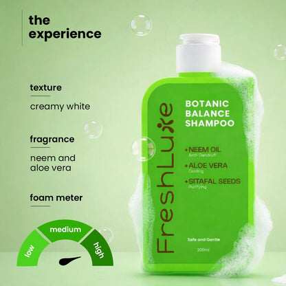 Botanic Balance Anti-Dandruff Shampoo – Natural Dandruff Fighter with Sitafal Extract | 100 ml | 200 ml