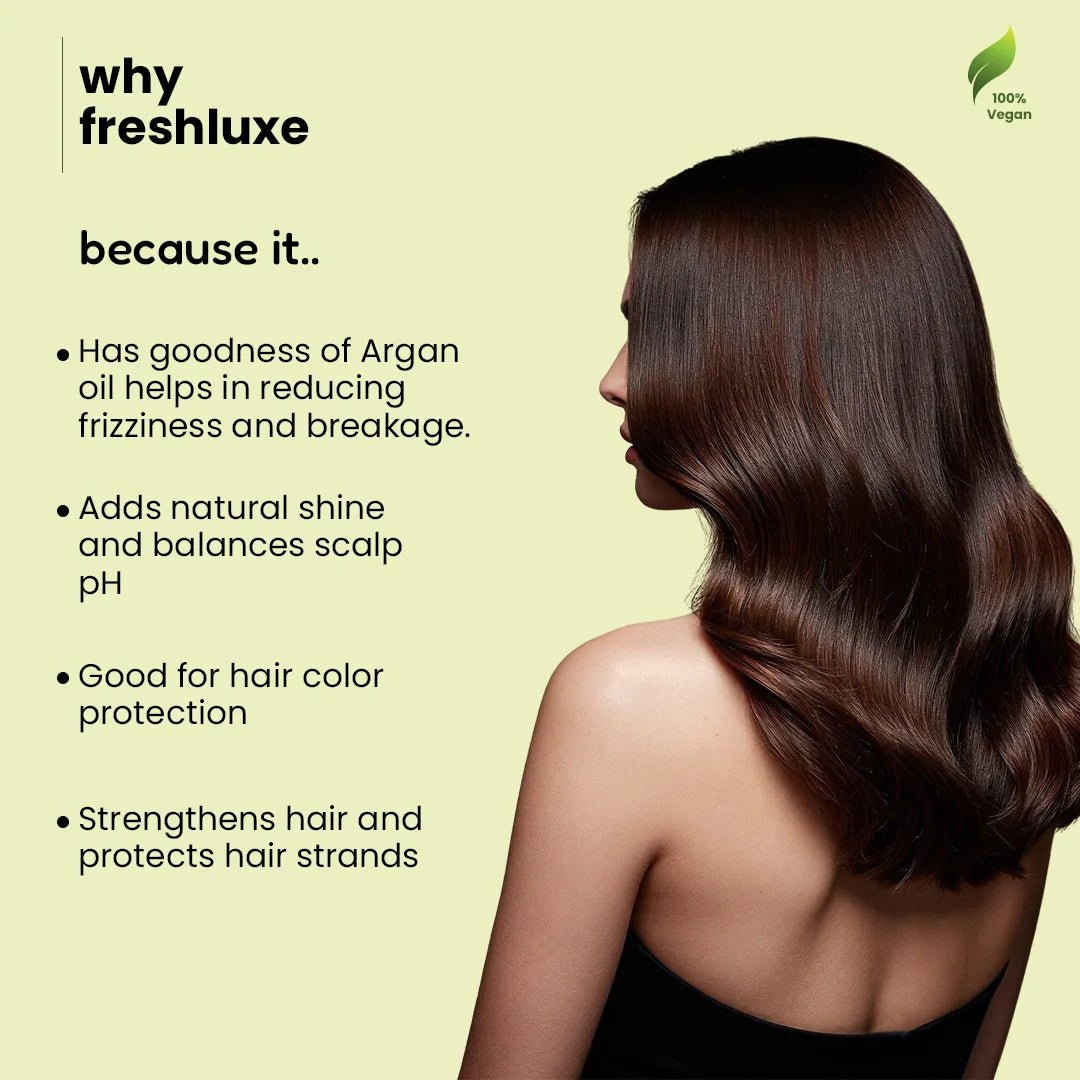 Moroccan Argan &amp; Apple Cider Shampoo |  Deep Moisturization, Smooth &amp; Lustrous Hair 200 ml