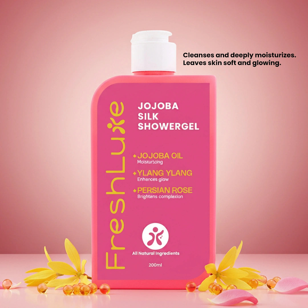FreshLuxe Jojoba Silk Body Wash |  Nourishing Formula for Silky Smooth &amp; Radiant Skin, 200 ml | 400 ml