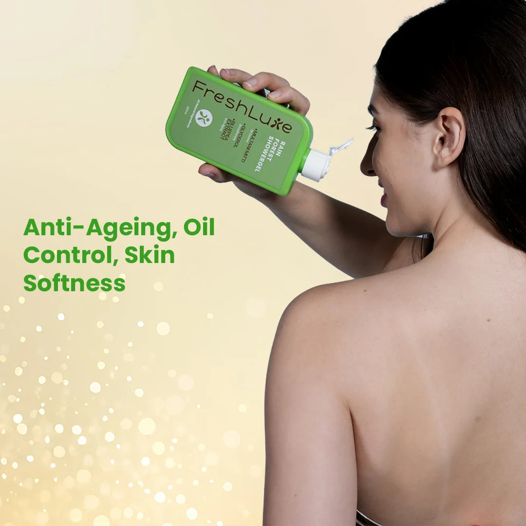 FreshLuxe Rain Forest Body Wash | Paraben &amp; SLS Free | Rain Bath Scent | 200 ml | 400 ml