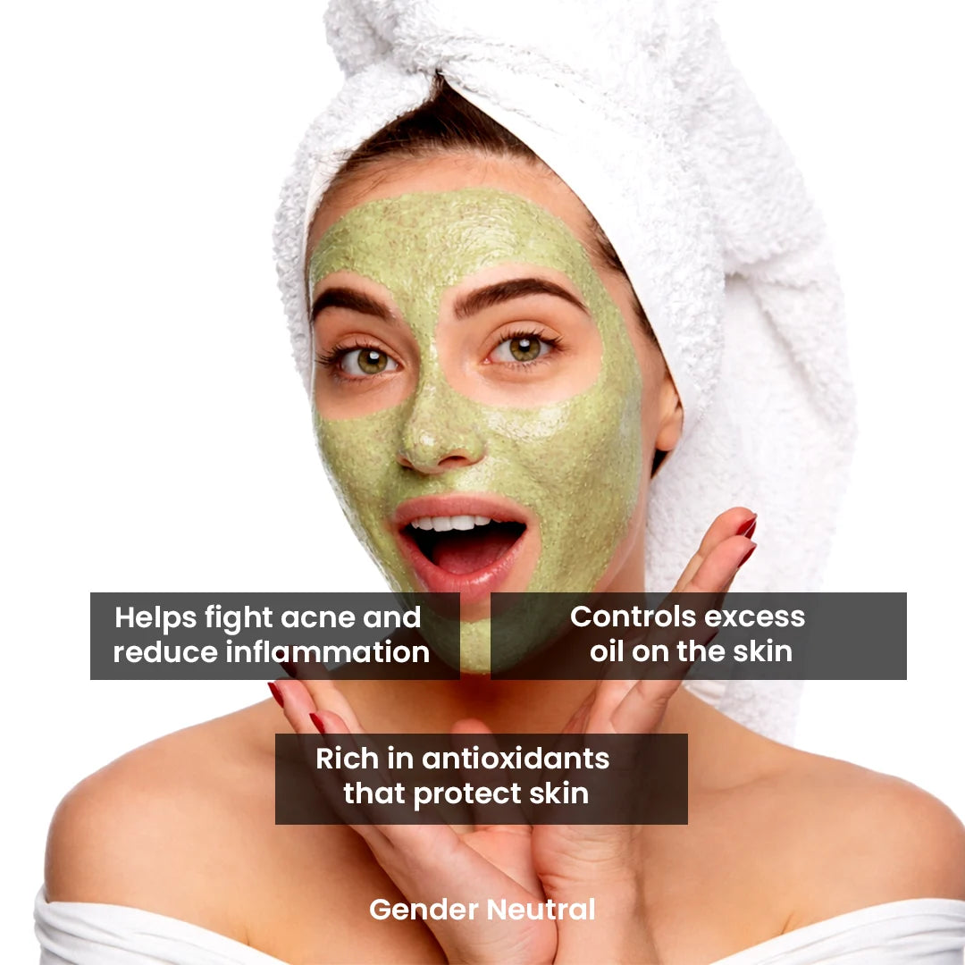 Green Tea Matcha Face &amp; body Scrub | Vitamin C &amp; Lactic Acid for Detan, Uneven Skin Tone &amp; Skin Purification | 200gm