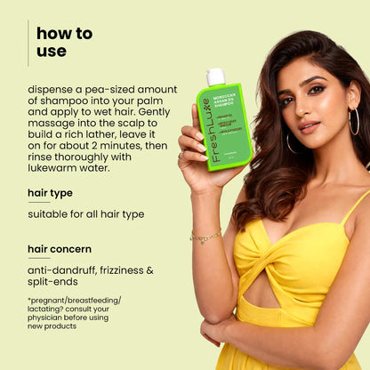 Moroccan Argan &amp; Apple Cider Shampoo |  Deep Moisturization, Smooth &amp; Lustrous Hair 200 ml